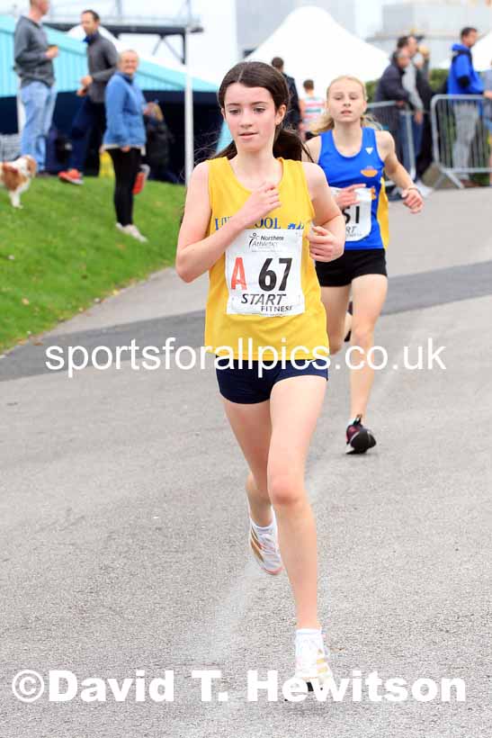 Girls under-13s 2022 Northern Road Relays, SportsCity, Manchester. Photo: David T. Hewitson/Sports for All Pics